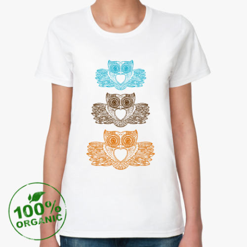 Женская футболка из органик-хлопка Три совы