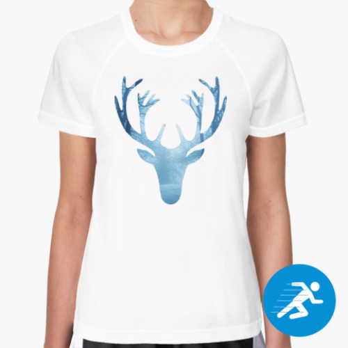 Женская спортивная футболка Лесной олень / Wood deer