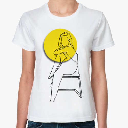 Классическая футболка Абстрактное солнце