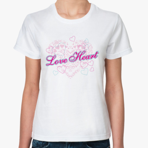 Классическая футболка Love Heart