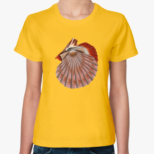 Женская футболка Морская ракушка