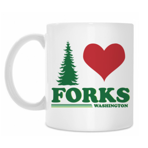Кружка I love Forks.WA