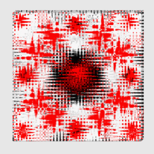 Холст Черно красная абстракция