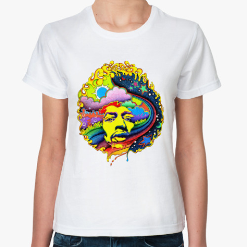 Классическая футболка Hendrix  rainbow Жен