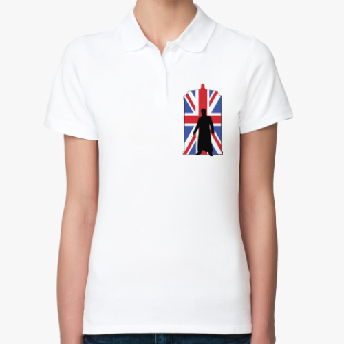 Женская рубашка поло (печать) Union Jack Doctor