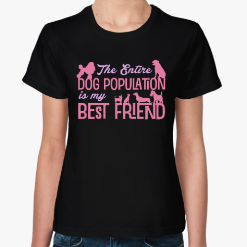Женская футболка Собака и я