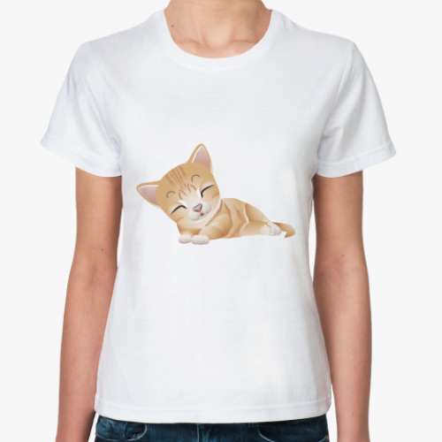 Классическая футболка котёнок