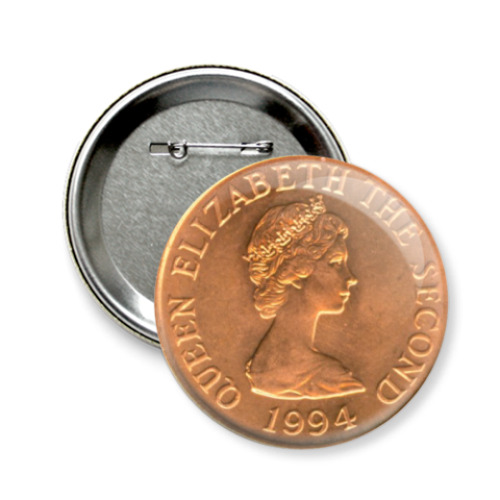 Значок 58мм Английская монетка, фунт