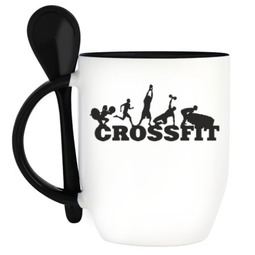 Кружка с ложкой Crossfit