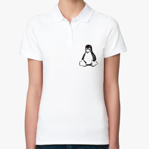 Женская рубашка поло Linux Tux