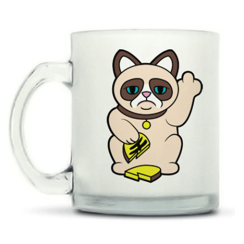 Кружка матовая Tard Grumpy Cat Maneki Neko