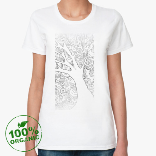 Женская футболка из органик-хлопка Дерево