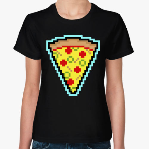 Женская футболка Пицца