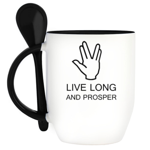 Кружка с ложкой Live Long & Prosper