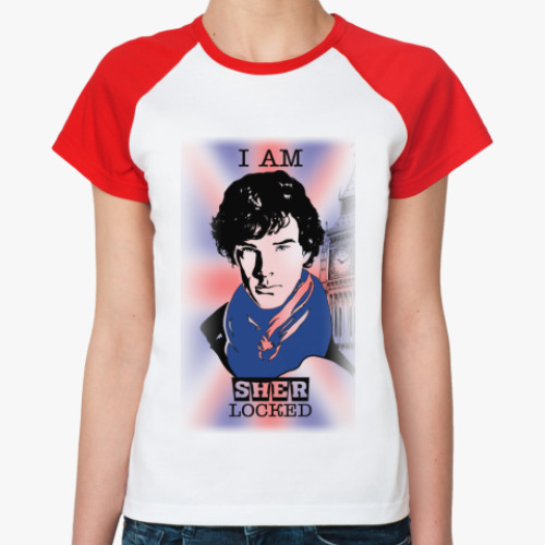 Женская футболка реглан Sherlock