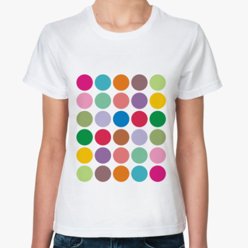 Классическая футболка Цветной горох
