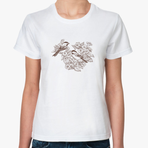 Классическая футболка Vintage Bird Птица Винтаж