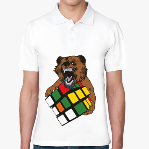 Рубашка поло Медведь и кубик Рубика