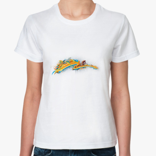 Классическая футболка  Арт радуга.