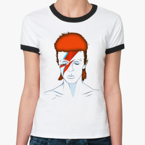 Женская футболка Ringer-T David Bowie