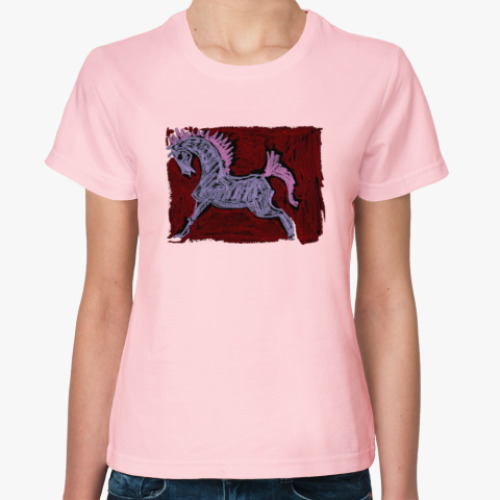 Женская футболка Конь