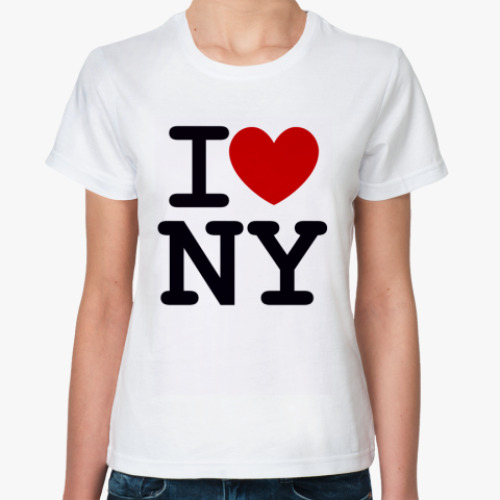 Классическая футболка  Я люблю NY