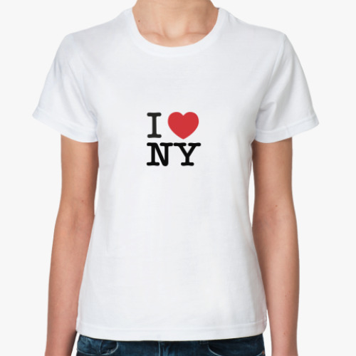 Классическая футболка I Love NY