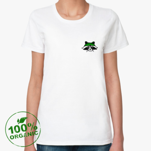 Женская футболка из органик-хлопка  Енот