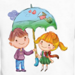 Зонтик,девочка,мальчик