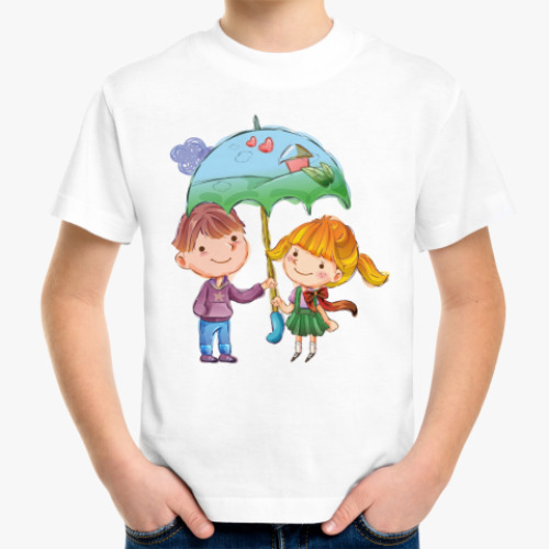 Детская футболка Зонтик,девочка,мальчик