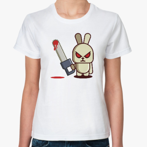 Классическая футболка Злой кролик с пилой