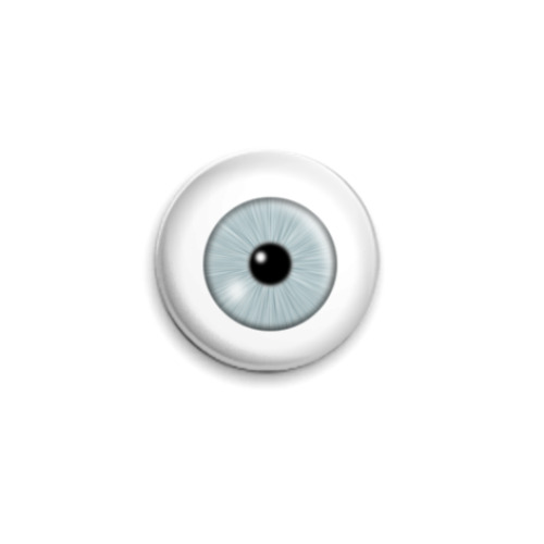 Значок 25мм Серый глаз