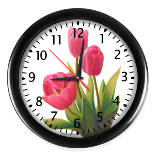 Настенные часы Весенние тюльпаны