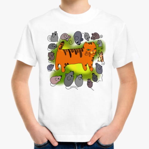 Детская футболка Кот и мыши