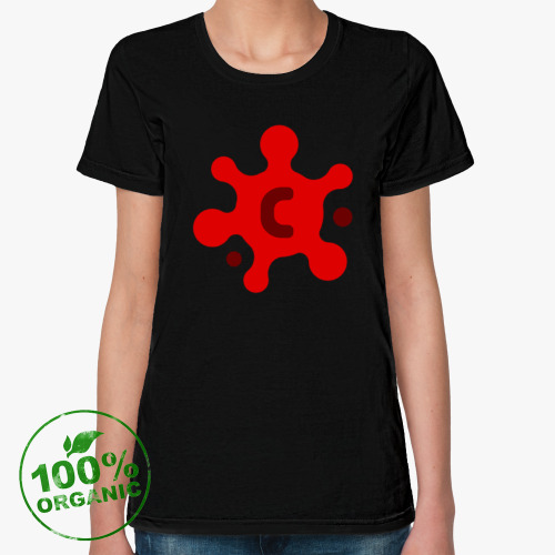 Женская футболка из органик-хлопка Коронавирус 2D