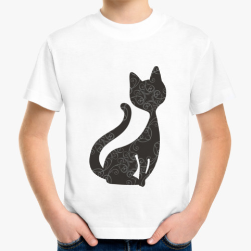 Детская футболка Кошка с узором