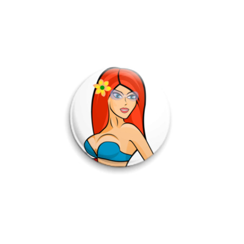 Значок 25мм Girl