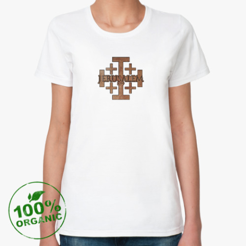 Женская футболка из органик-хлопка Иерусалимский крест / Jerusalem 1099