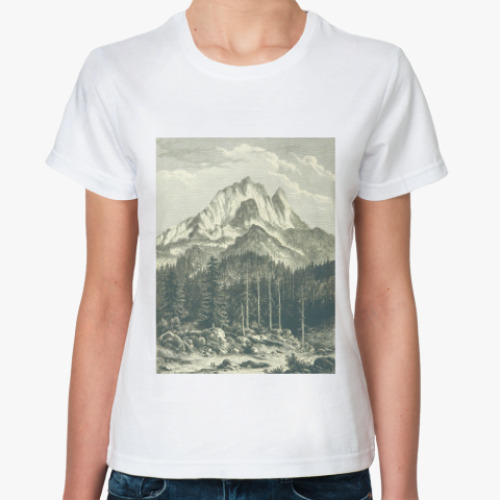Классическая футболка Горный пейзаж (винтаж)