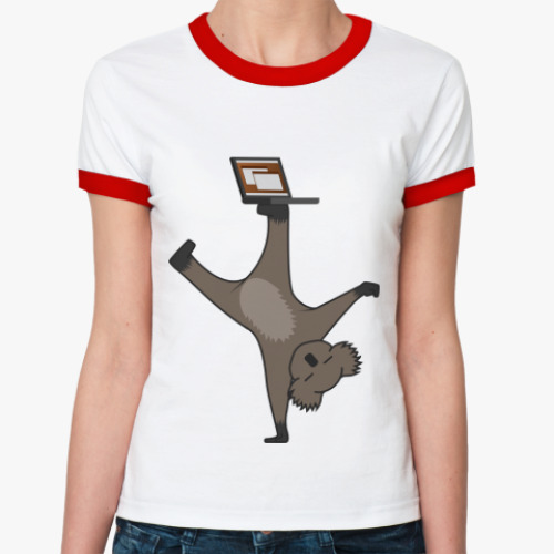 Женская футболка Ringer-T Karmic Koala