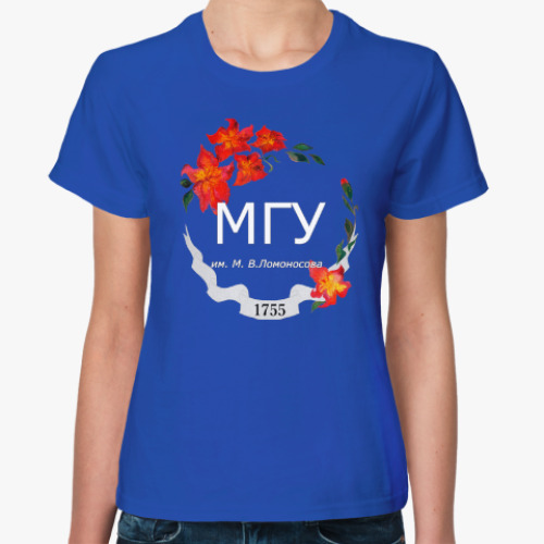 Женская футболка Flowers MSU