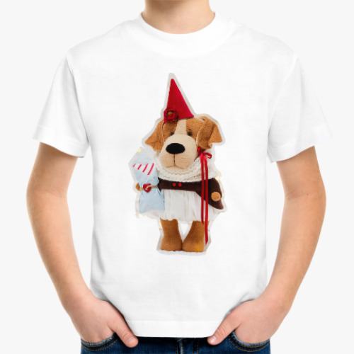 Детская футболка Новогодняя собачка