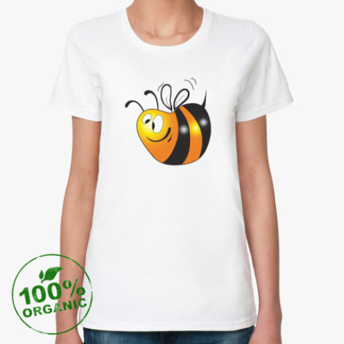 Женская футболка из органик-хлопка Толстая пчелка