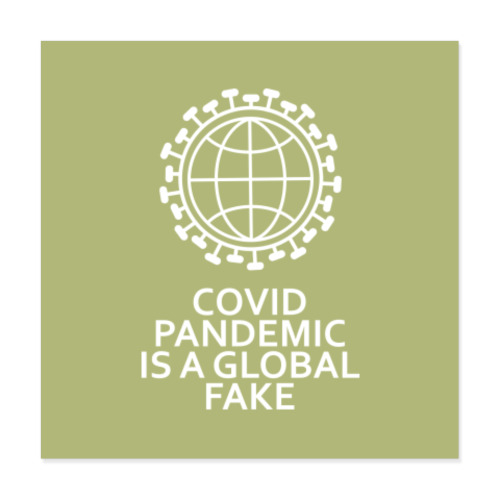 Виниловые наклейки COVID pandemic - global fake