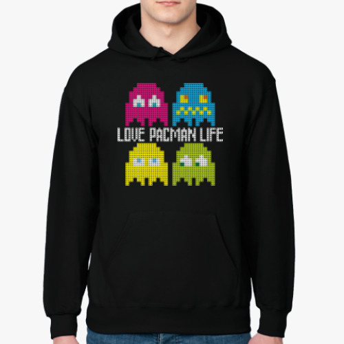 Толстовка худи Pacman Game Life Love 8bit