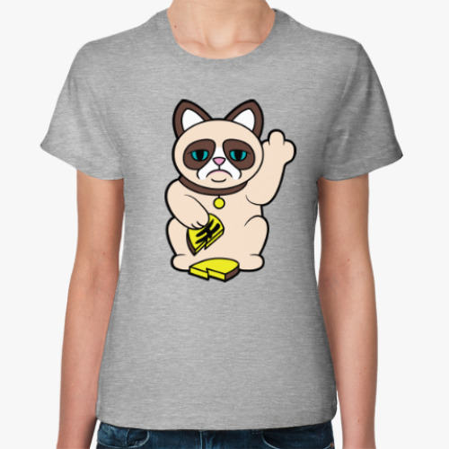 Женская футболка Tard Grumpy Cat Maneki Neko