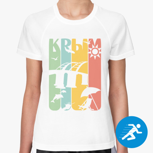 Женская спортивная футболка Крым