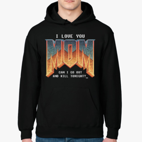 Толстовка худи I Love You MOM! в стиле DOOM