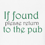 If found - please return to the pub