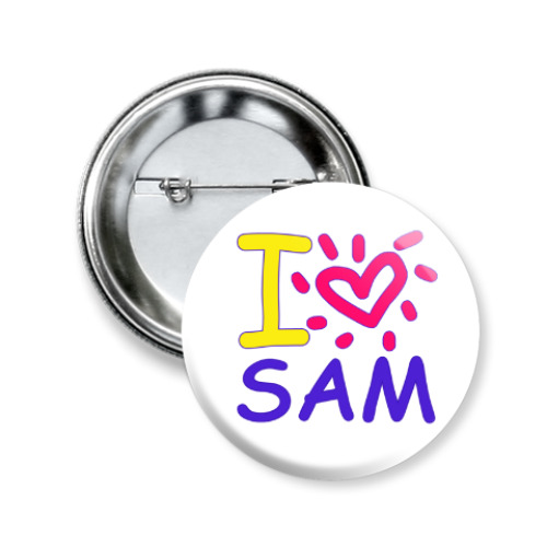 Значок 50мм Supernatural - I love Sam